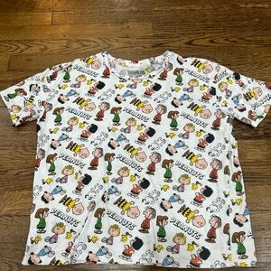 Peanuts Graphic Crewneck T-Shirt - White Multi